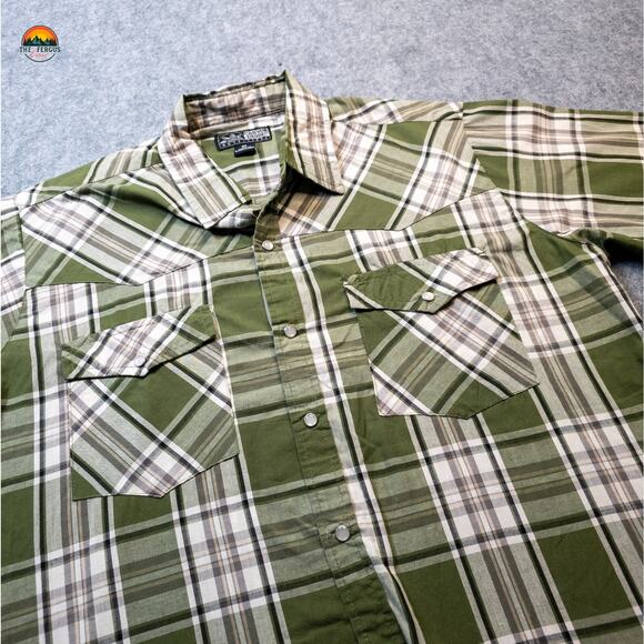 Canyon Guide Outfitters Button-Up Shirt Green Long Sleeve Collared Women's XL - Picture 3 of 10